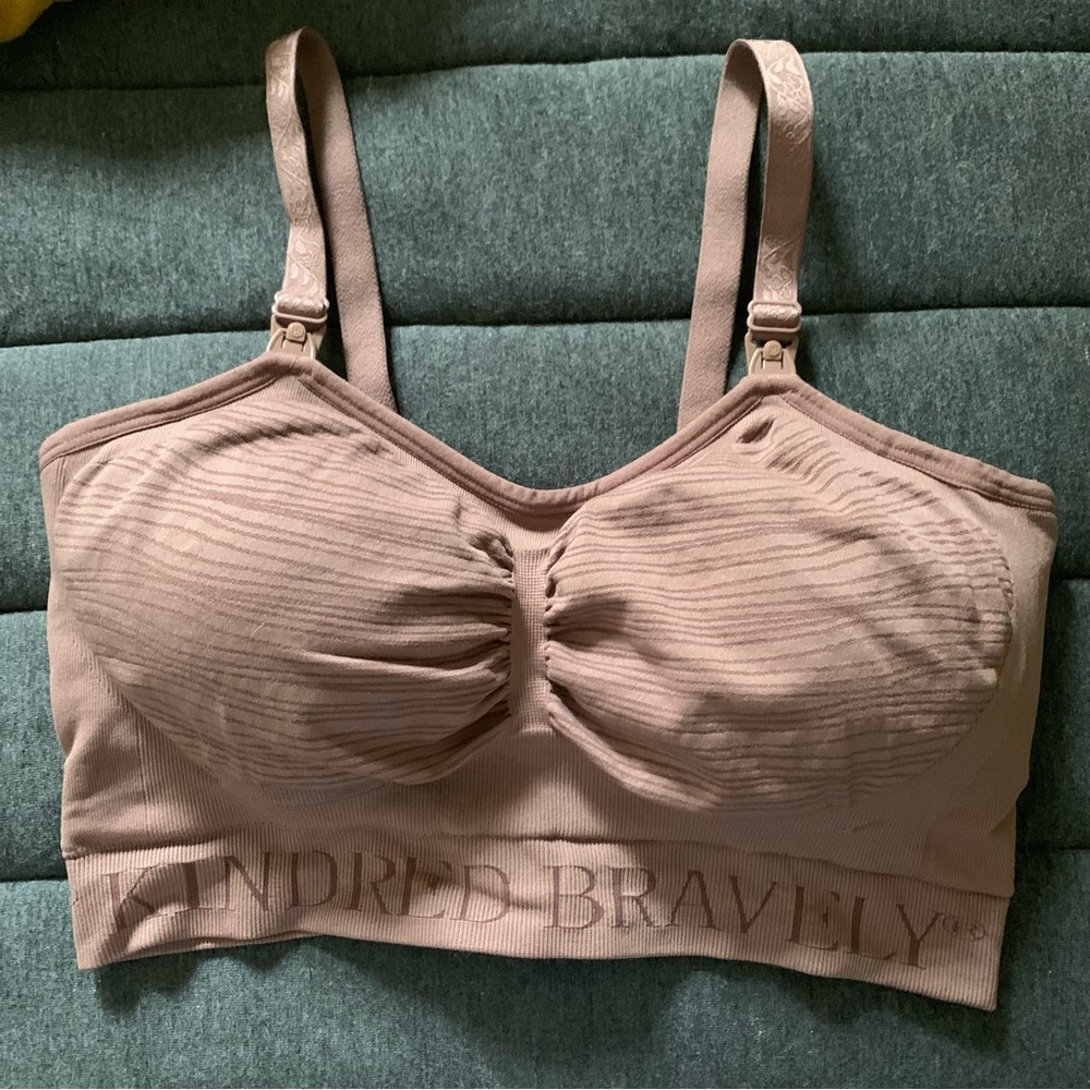 Kindred Bravely Sublime Nursing and Pumping Bra Large in Mauve